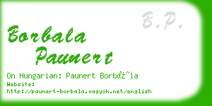 borbala paunert business card